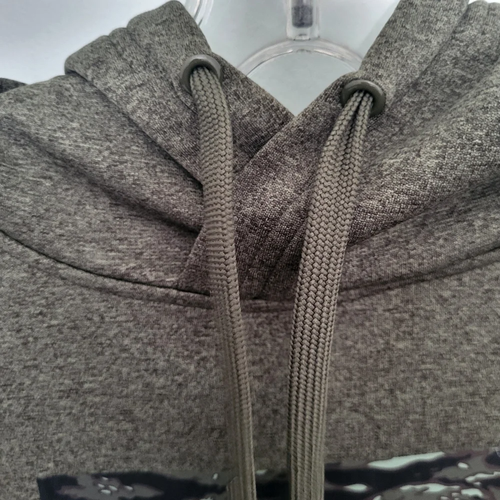 North‎ Face Men Medium Camo Green Graphic Pullover Pockets Hoodie